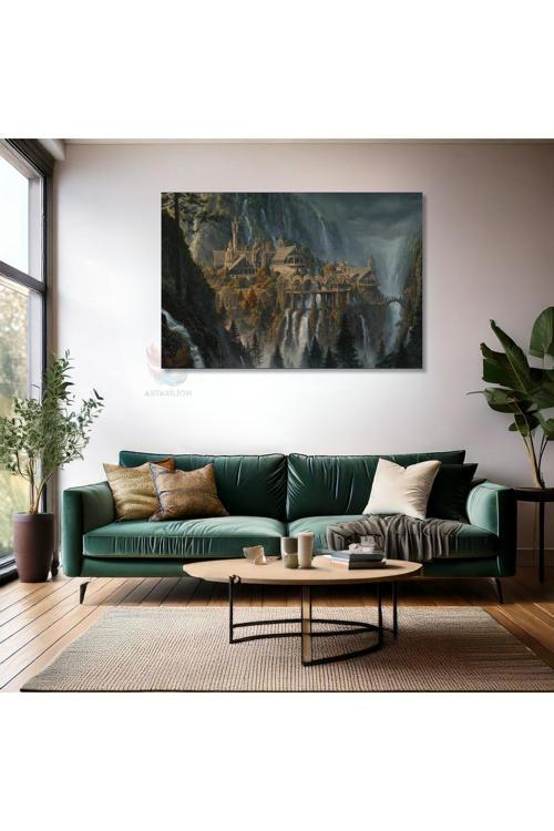 Kanvas Tablo Yüksek Kaliteli Kanvas Duvar Tablosu Rivendel LOTR Yeni Ev Hediyesi Ev Dekorasyon