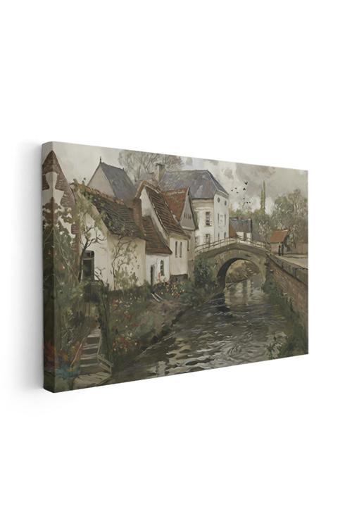 Kanvas Yatay Duvar Tablosu Kanvas Vintage Manzara4 Ev Ofis Salon Modern Duvar Tablosu