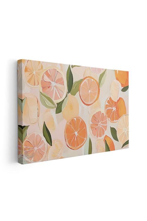 Kanvas Yatay Duvar Tablosu Kanvas Turuncgiller Ev Ofis Salon Modern Duvar Tablosu