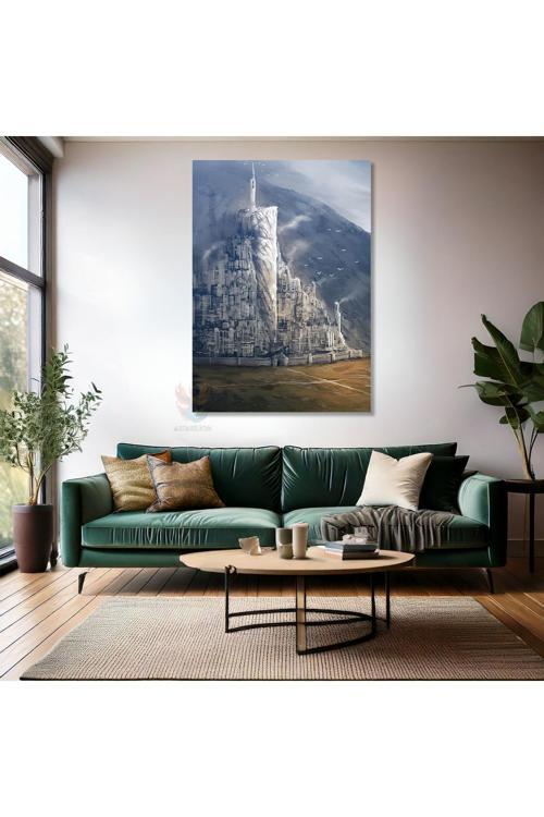 Kanvas Tablo Ev Ofis Duvar Tablosu Minas Tirith Yeni Ev Hediyesi Kanvas Ev Dekoru
