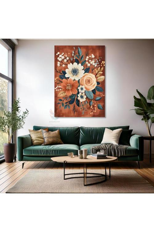 Kanvas Tablo Ev Ofis Duvar Tablosu Renkli Çiçek Yeni Ev Hediyesi Kanvas Ev Dekoru