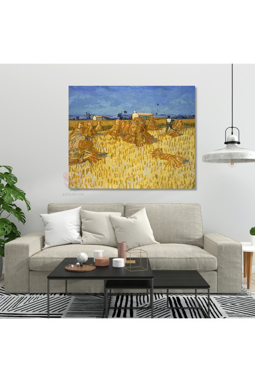 Kanvas Tablo Van Gogh Tablosu Hasat Tablosu Ev Ofis Dekoru Klasik Duvar Tablosu