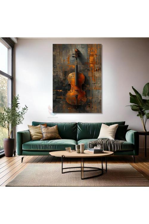 Kanvas Tablo Ev Ofis Duvar Tablosu Violin 2 Yeni Ev Hediyesi Kanvas Ev Dekoru