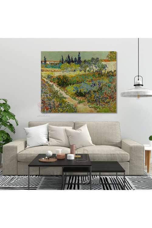 Kanvas Tablo Van Gogh Tablosu Ev Ofis Dekoru Bahçe Manzarası Klasik Duvar Tablosu