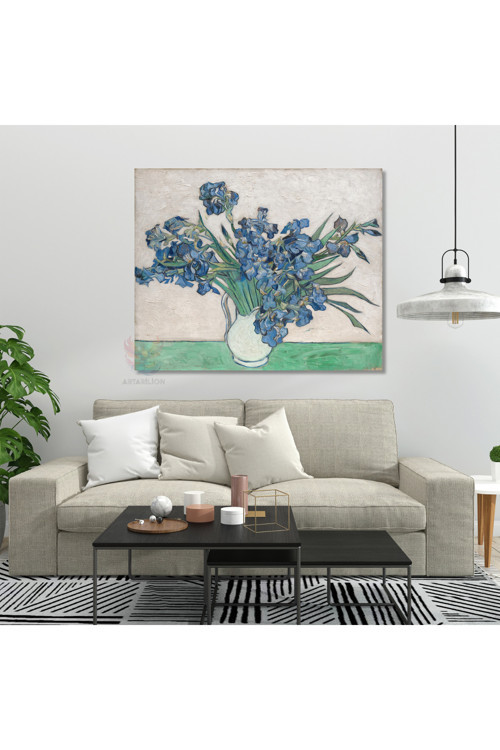 Kanvas Tablo Van Gogh Tablosu Ev Ofis Dekoru Klasik Duvar Süsen Tablosu