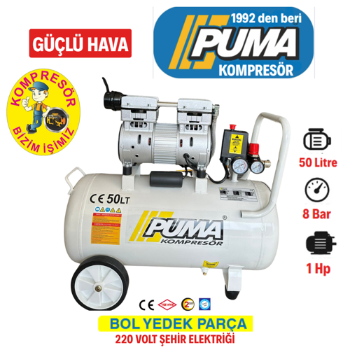 50 LT KOMPRESÖR YAĞSIZ SESSİZ (1 HP)