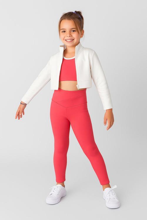 Kız Çocuk 3'lü Spor Crop Takım