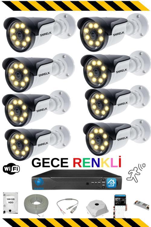 HAMA 8 Kameralı 500Gb Gece Görüşlü Full Güvenlik Kamerası Seti