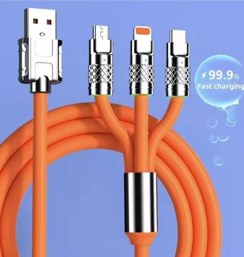 120w 3 başlıklı Usb Şarj ve Data kablosu Ultra Hızlı şarj İphone Android Tablet İpad için