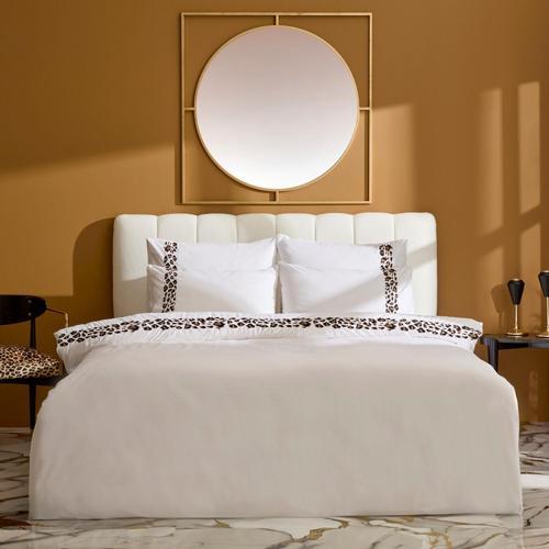 Furia %100 Pamuk Nakışlı Çift Kişilik Nevresim Takımı Beyaz