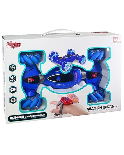 Vardem Bilekten Kontrollü 2.4GHz Işıklı ve Müzikli 4 Teker Tırmanış Aracı Mavi RQ2093