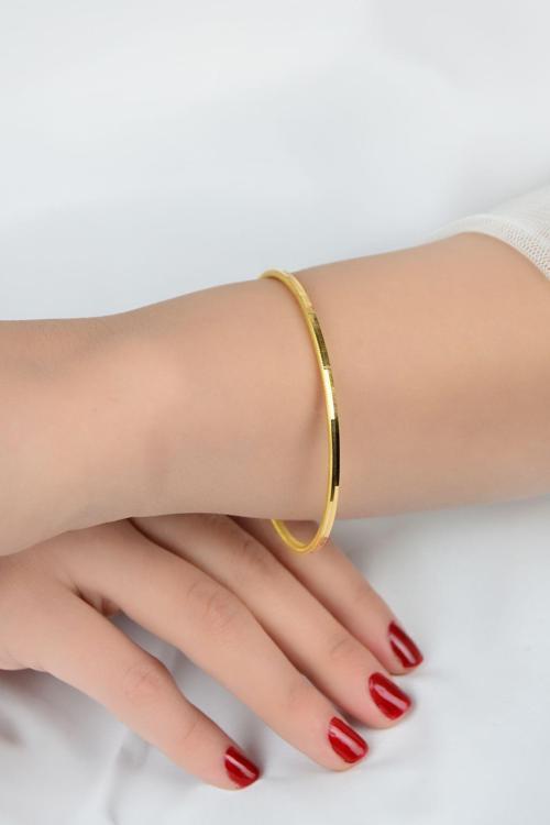 4 gr (GRAM) Oluklu Ajda Bilezik Işçiliksiz Yatırımlık 22(916) Ayar Altın (5.8 ÖLÇÜ)