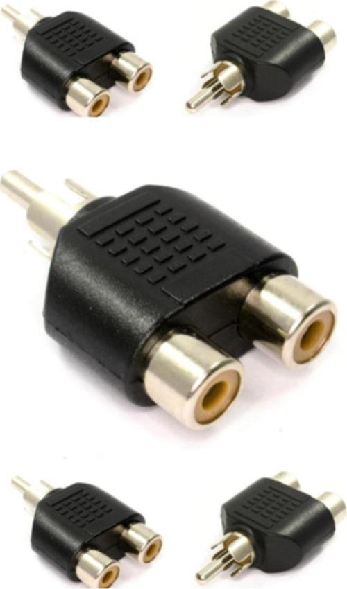 5 Adet 1 Erkek Rca Jack Y Splitter Av Ses Video Tak Adaptörü 1 Erkek - 2 Dişi Dönüştürücü