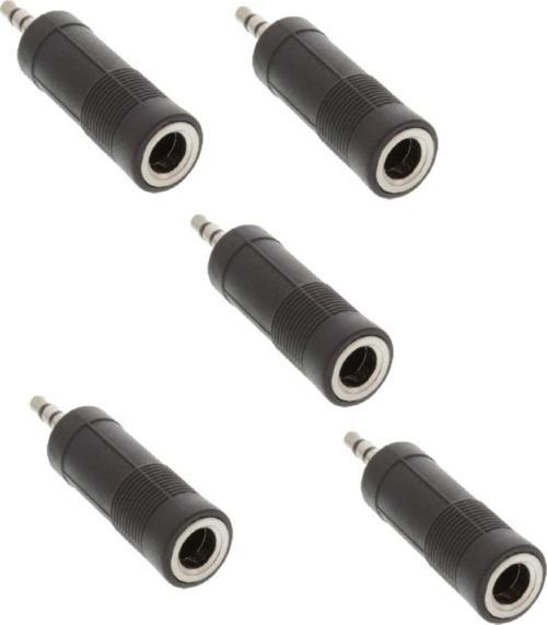 5 Adet 6.3mm Aux Ses Stereo Siteryo 3.5mm Çevirici Jack Evirici Jak Dönüştürücü Adaptör