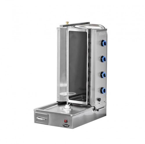 Elektrikli Alt Motorlu Camlı Döner Makinesi 4 Radyanlı 50x71x115 cm