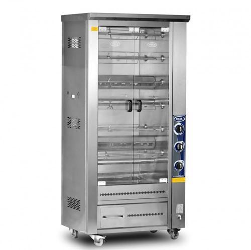 Tek Vitrinli Piliç Makinesi Doğalgazlı 6 Şiş 30 Piliç