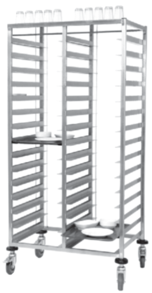 Mutfak Bulaşık Arabası Tepsi Taşıma 58 x 66 x 172 (cm)  2 x 1