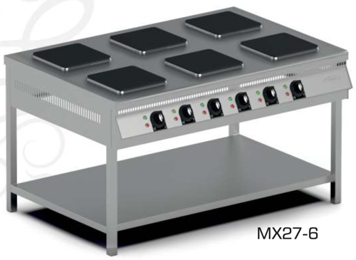 Taban Raflı 3 Gözlü Elektrikli Ocak