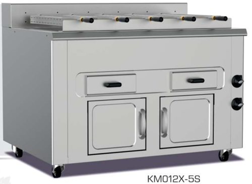 Yatay Piliç Makinesi 6 şiş Kömürlü