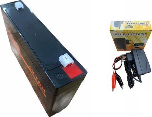 Aliş Oyuncak Araba 6 Volt 7 Amper 6v 7ah Akü + 6 Volt Akü Şarj Cihaz Adaptör 6v 1ah Set 1a