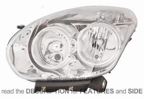 fiat pratico- 2012-2014  far lambası sağ elektrikli/motorlu h7/h1 (ayfar) Oem No (51810671)