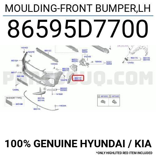 Hyundai i10 2011-2013 Ön Tampon Bağlantı Braketi Sağ Oem No (865920X200)