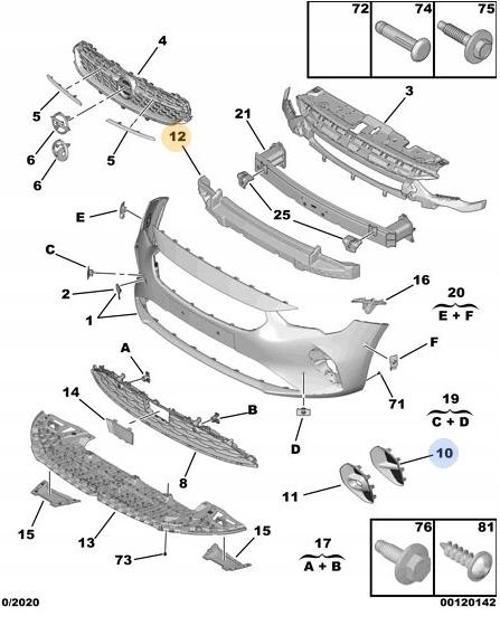 Opel Corsa F 2021- Ön Tampon Alt Deflektörü Oem No (9829531680)