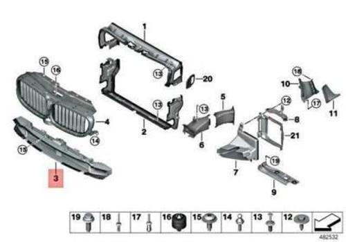 bmw 5 serı- 5 serisi- 2004-2010  karlık (arka tampon altı) sıyah (spoıler) (m5/style/lcı) Oem No (A5