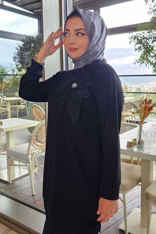 KADIN DİKME ÇİÇEK DETAYLI TESETTÜR TAKIM