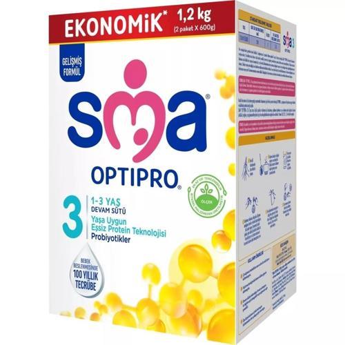 BFS SMA Optipro Probiyotik 3 Bebek Devam Sütü 1-3 Yaş 1200 Gr