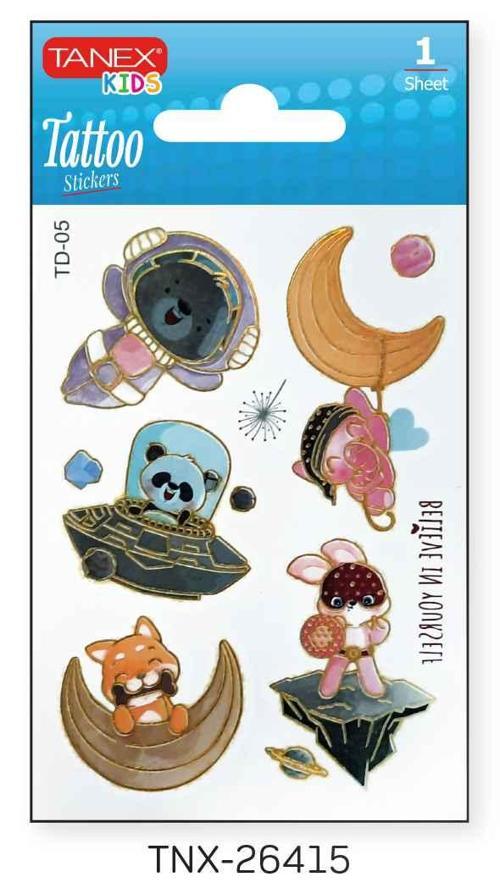 7,5x10,5mm Gezegen-Uzay Mini Tatoo TNX-26415