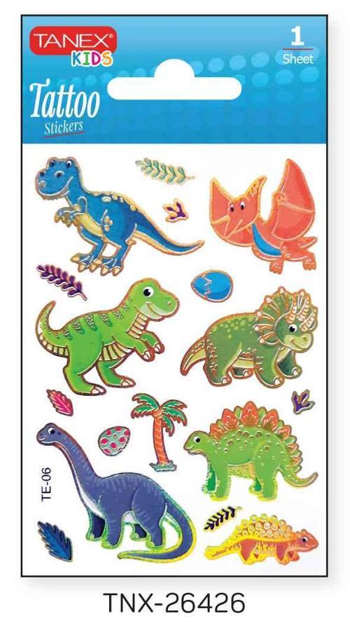 7,5x10,5mm Dinazor Mini Tatoo Etiket TNX-26426