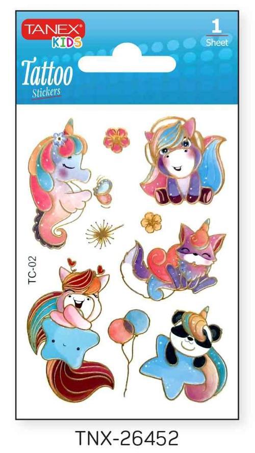 7,5x10,5mm Neşeli Mini Tatoo Etiket TNX-26452