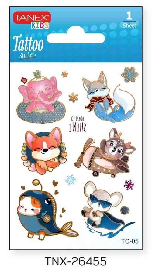 7,5x10,5mm Neşeli Mini Tatoo Etiket TNX-26455