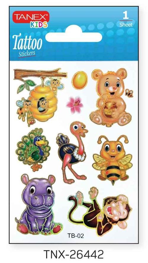 7,5x10,5mm Safari Mini Tatoo Etiket TNX-26442