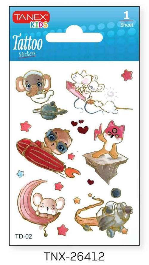 7,5x10,5mm Gezegen-Uzay Mini Tatoo TNX-26412