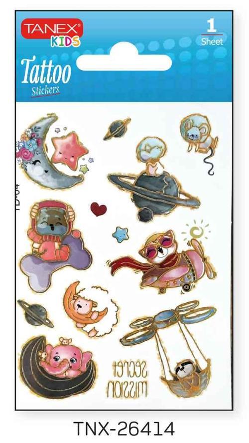 7,5x10,5mm Gezegen-Uzay Mini Tatoo TNX-26414