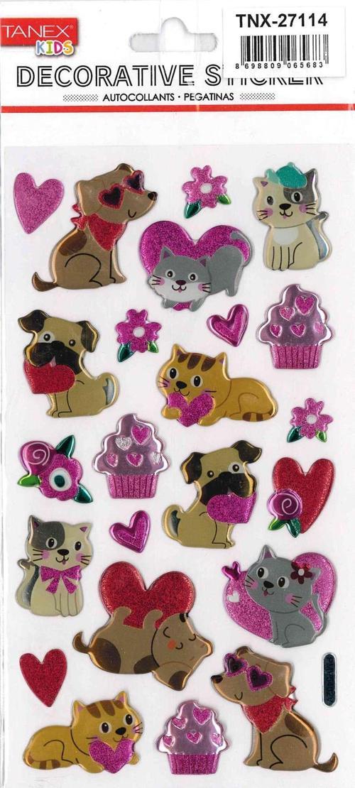 Puffy Aşık Kedi ve Köpek Serisi TNX-27114