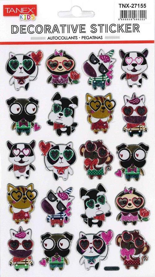 Komik Gözlüklü Kedi-Köpekler TNX-27155