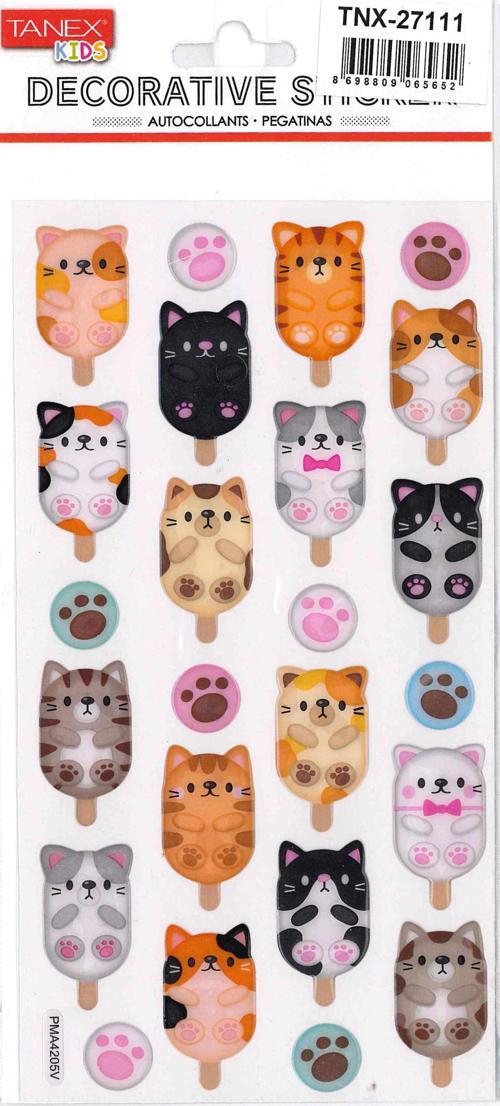 Puffy Boncuk Kediler Serisi TNX-27111