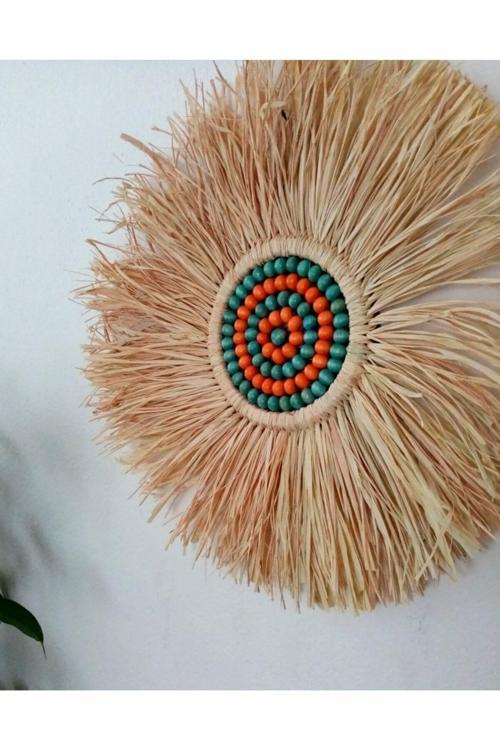 Rafya Boncuklu Duvar Aksesuar Süsü