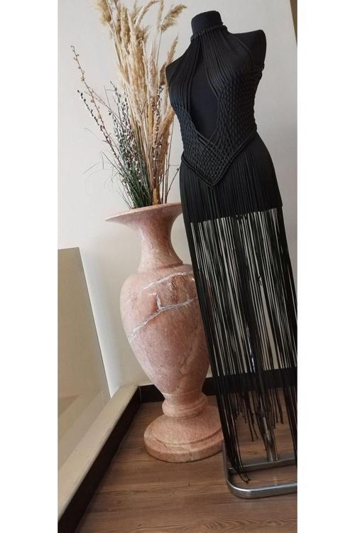 Makrome Plaj Elbisesi Elbise