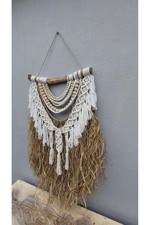 Makrome Rafya Duvar Süsü