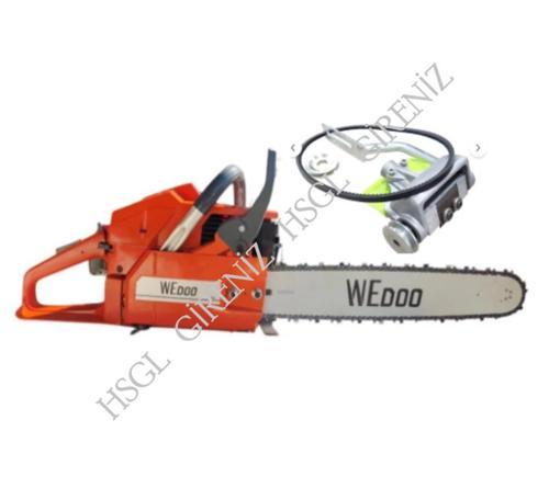 WEDO EH61 Benzinli Motorlu Testere 61.5cc 3.9BG + Kabuk Soyma Makinesi Aparatı (Profesyonel Ağaç Kesim ve Soyma Set