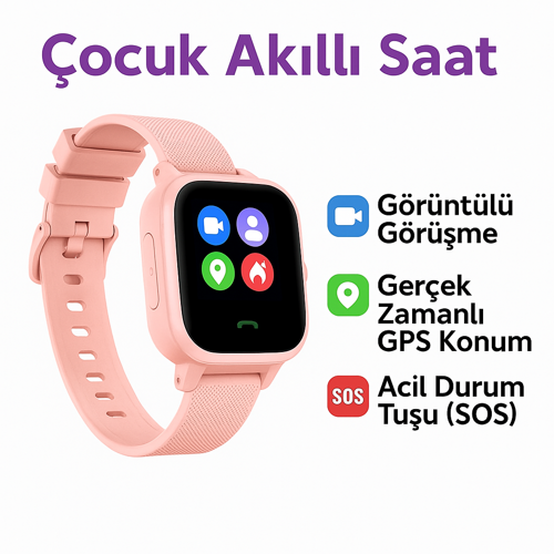 Sim Kartlı GPS'Lİ Kameralı Görüntülü Görüşmeli Çocuk Güvenliği İçin Akıllı Saat