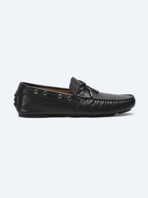 Siyah Deri Smart Casual Loafer
