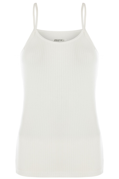 Kadın %100 Pamuk İp Askılı Fitilli Atlet 1238