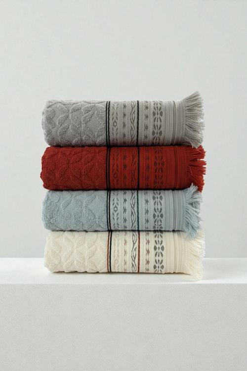 4'lü Lavinya El Havlusu - 50x80 Cm, 170 Gr, %100 Pamuk, Spa Ve Otel Havlusu, Günlük Kullanıma Uygun