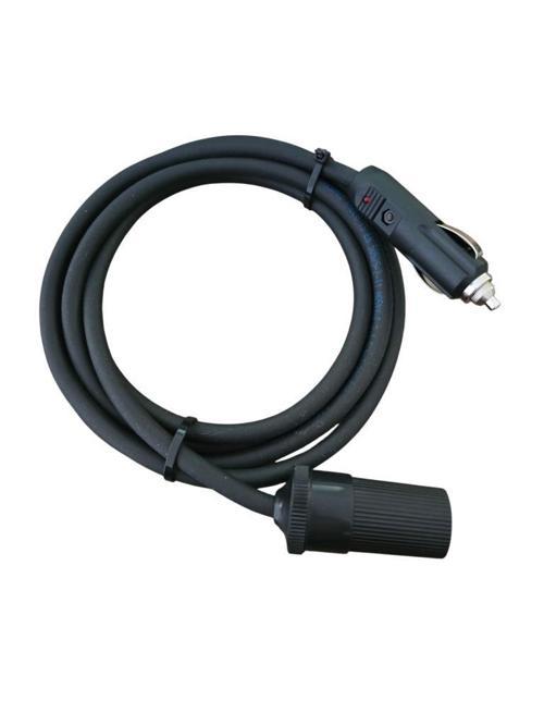 Araç Çakmaklık Uzatma Kablosu 12-24 Volt 16 Amper 2 X1,5mm TTR Bakır 2 Mt-Siyah