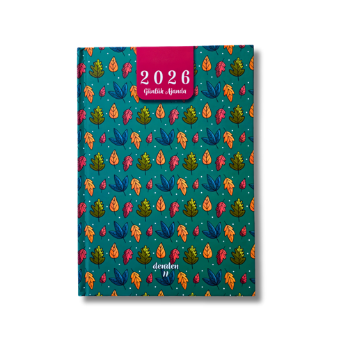 2026 Ajanda Yapraklar Yeşil